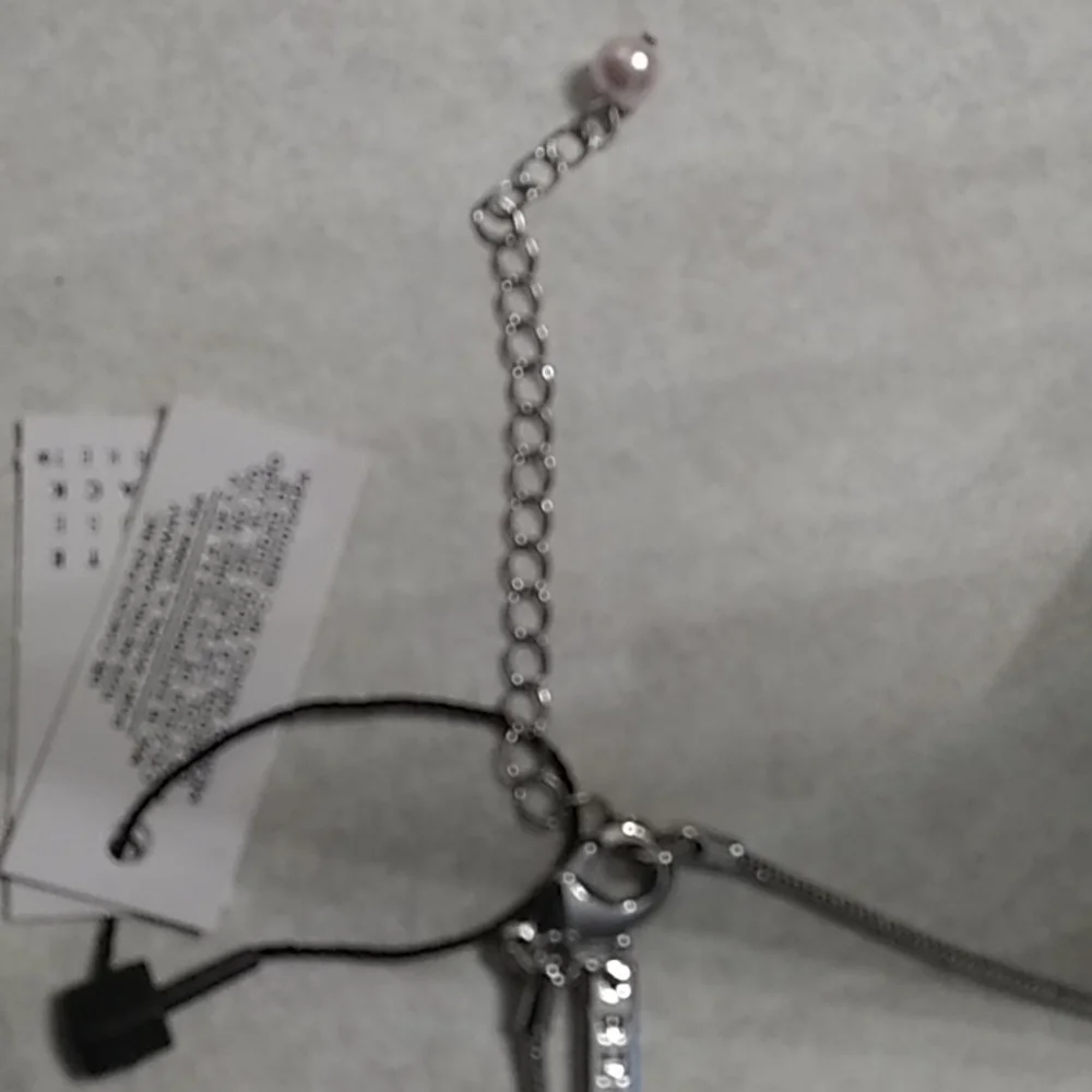 Chicos faux pink pearl and silver necklace. - Picture 5 of 12